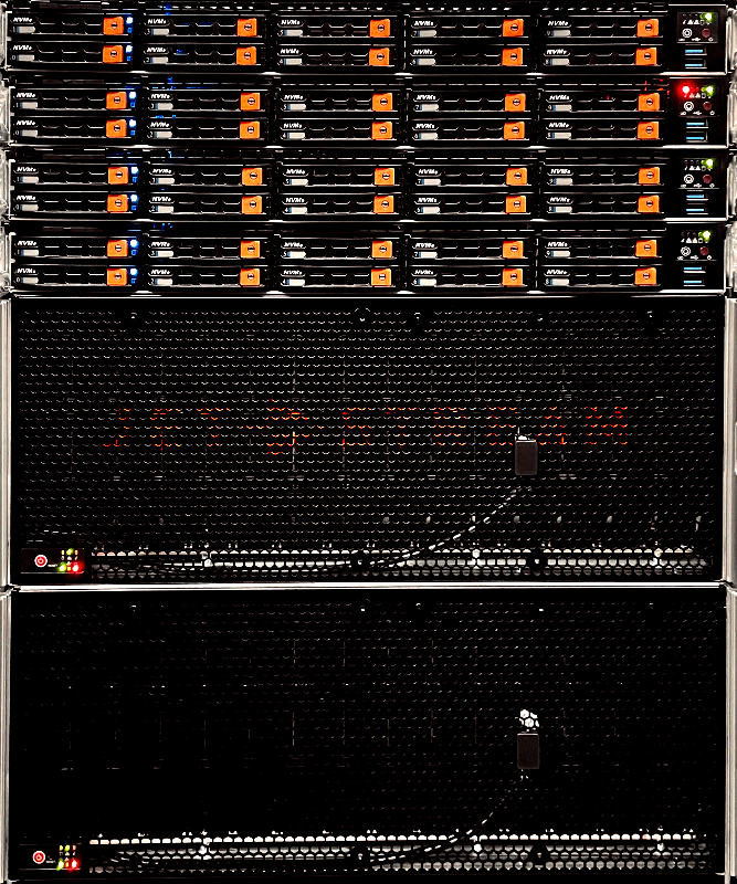 Serverrack van een Jet-Stream Edge-PoP, gebouwd voor zo min mogelijk watts per stream