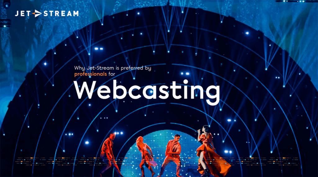 Omslag van de webcastingbrochure van Jet-Stream