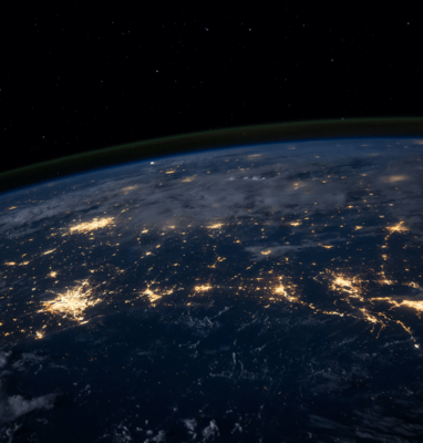 City lights on Earth seen from space at night, cover for the benefits of a multi-CDN strategy