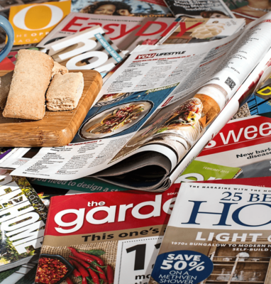 Pile of magazines, cover for why video and live streaming are strategic for publishers