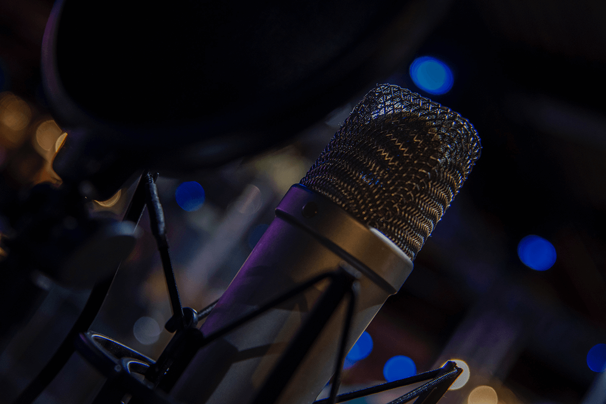 Studiomicrofoon voor radio streaming