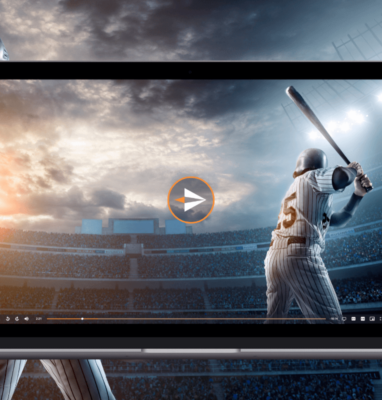 Baseball player in an HTML5 video player, cover for HTML5 video player benefits
