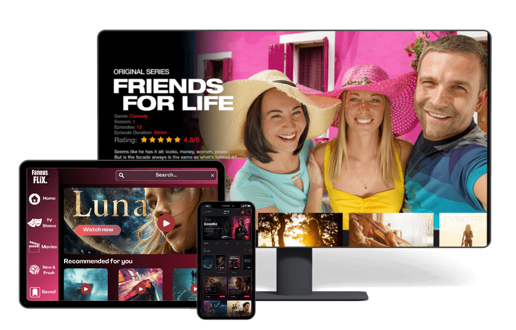 Jet-Stream OTT-apps voor mobiel, tablet en tv met dezelfde serie