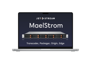 Omslag van de MaelStrom-brochure: transcoder, packager, origin- en edgeserver